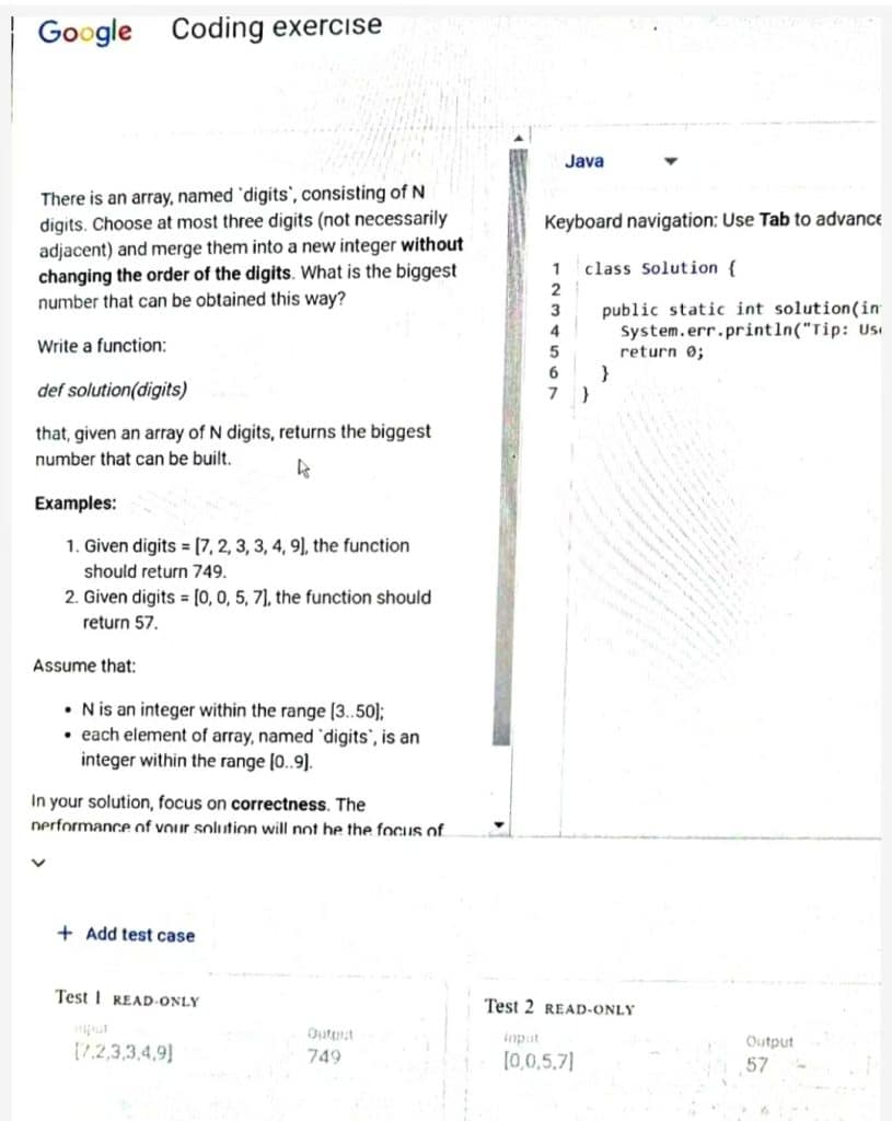 Google OA Title 2