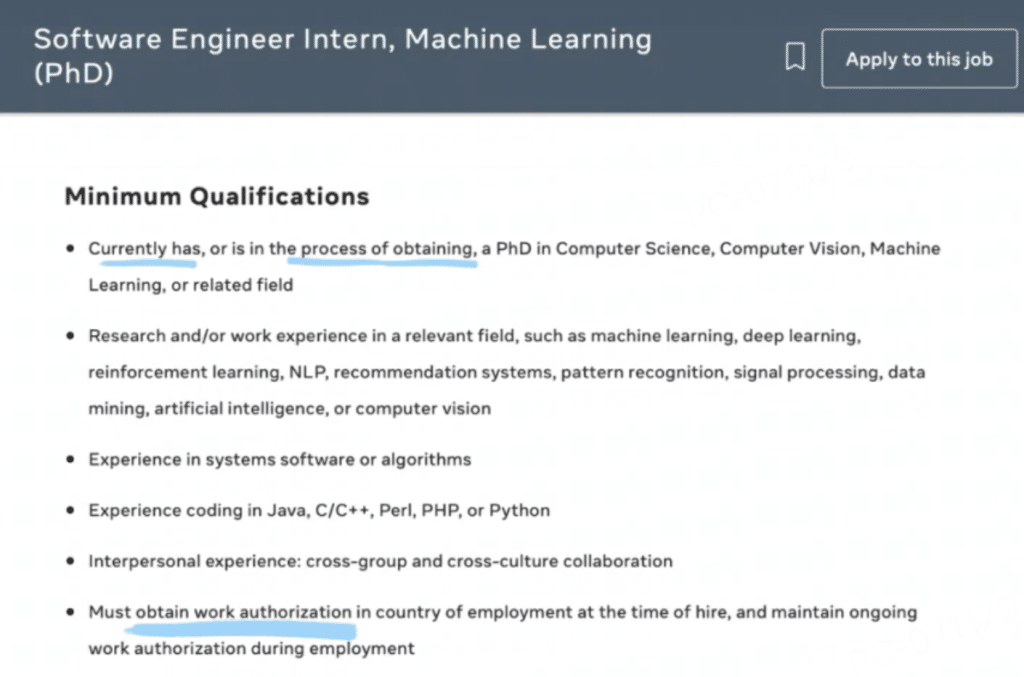 Meta intern start date Acreage | Meta intern VO | VO Assist | National Interviewer