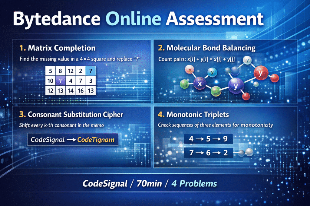 Bytedance Online Assessment