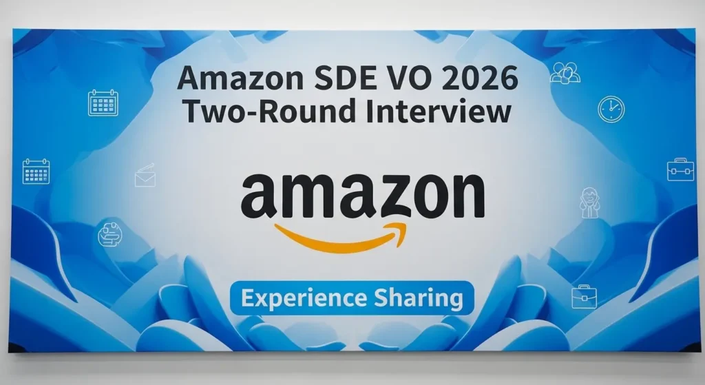 Amazon SDE VO 2026: 2 Rounds + BQ & Coding Deep Dive Amazon SDE VO 2026: 2 Rounds + BQ & Coding Deep Dive