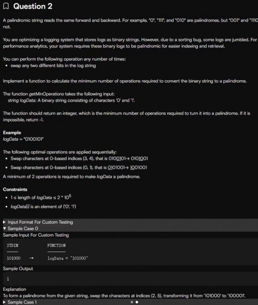 26NG IBM OA Question 2