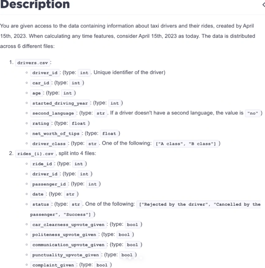 Q2：構建司機畫像資料集